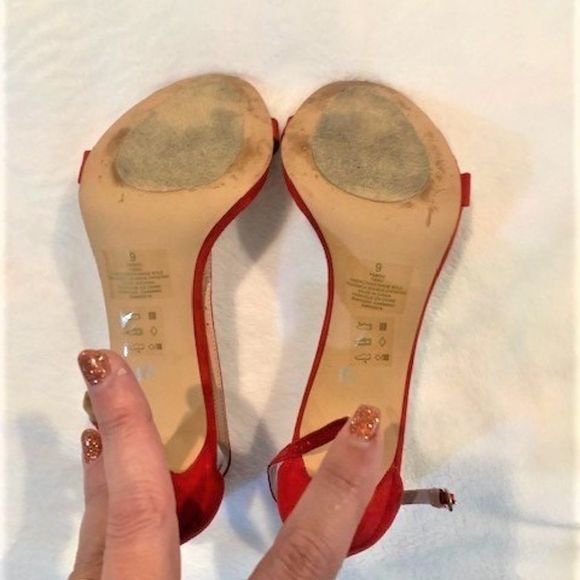 Express Red High Heel Sandals - Picture 4 of 6